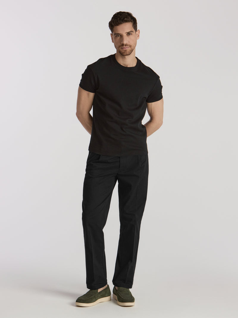 Poseidon/Apollo Cotton Trousers - Black