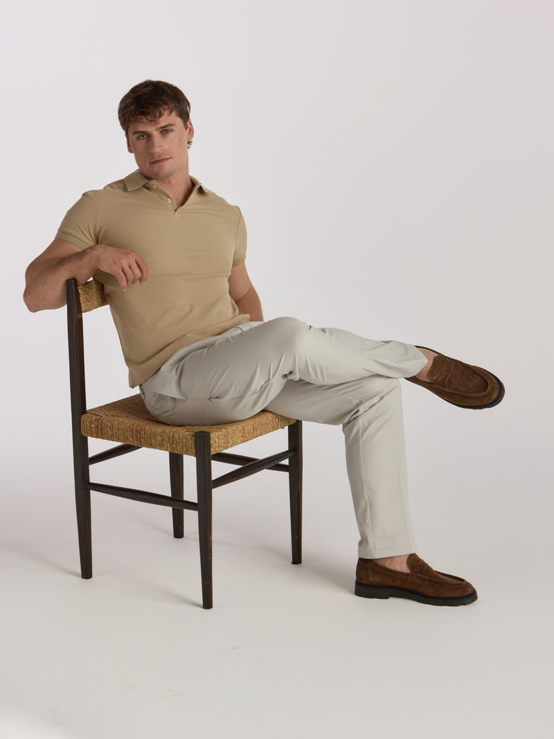 Poseidon/Apollo Cotton Trousers - Taupe
