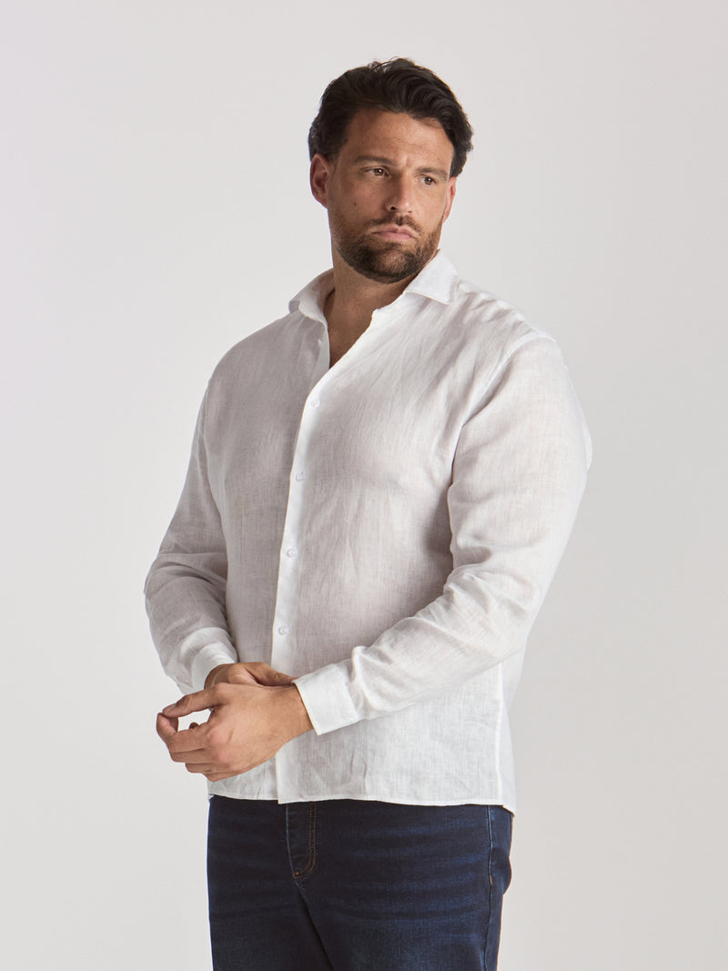 Hercules Linen Shirt - White