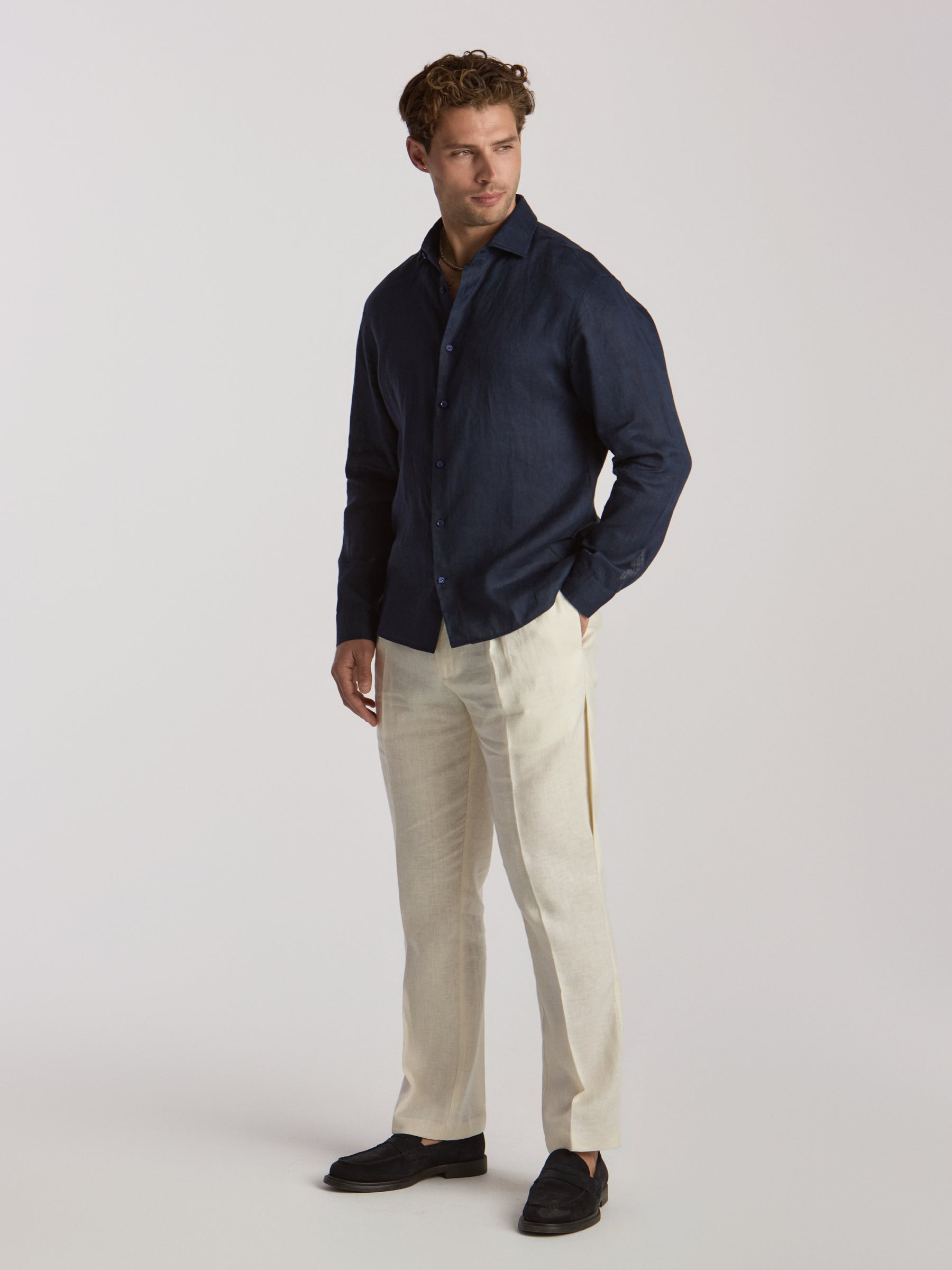 Poseidon/Apollo Linen Trousers