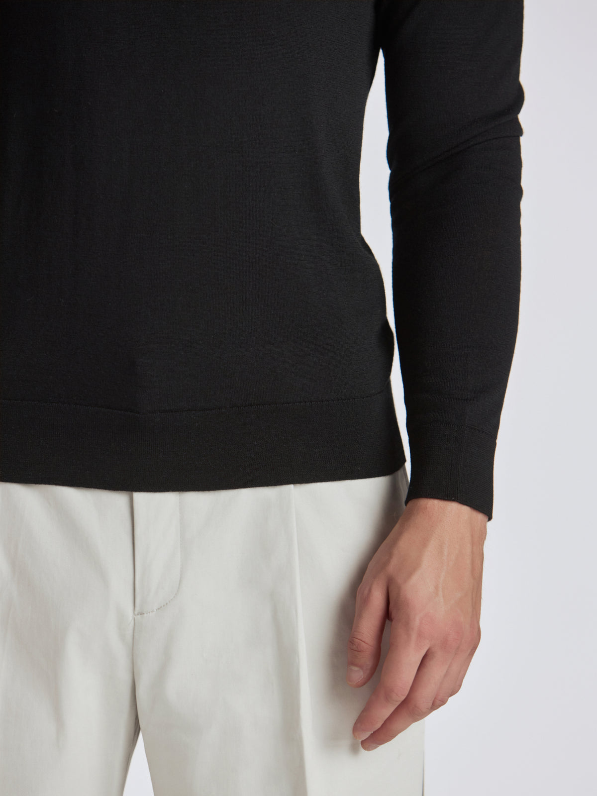 Apollo Merino Wool Polo - Black