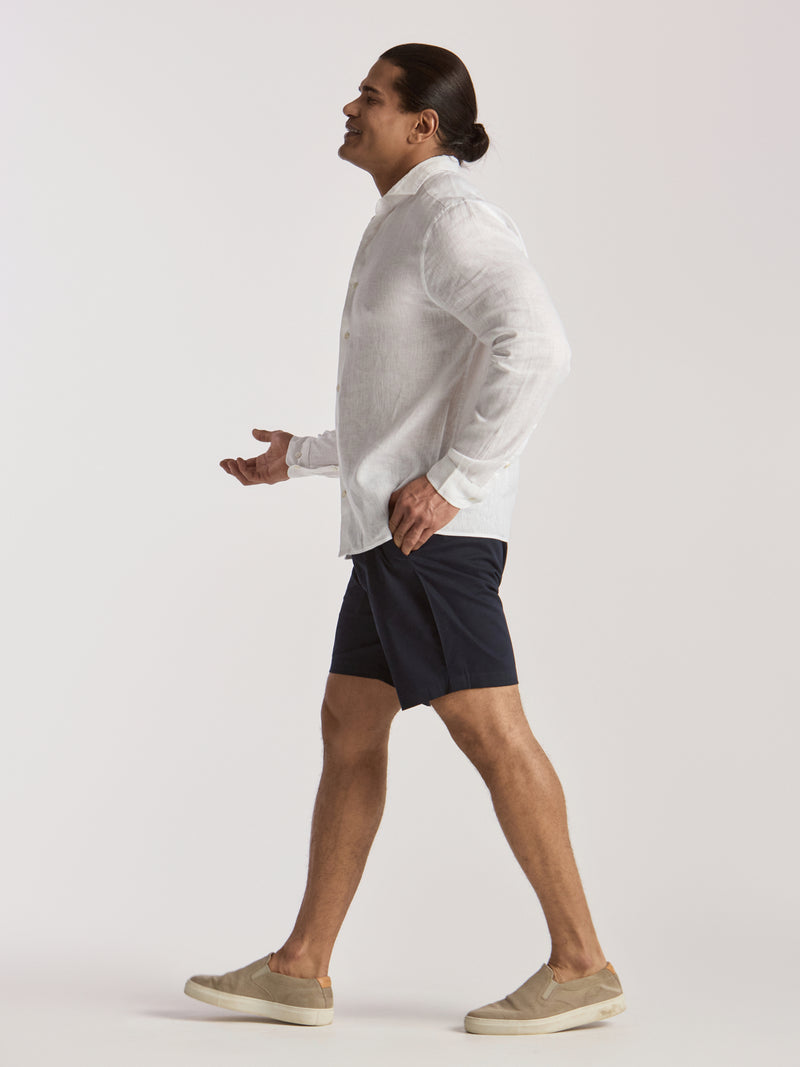 Zeus Cotton Shorts - Navy