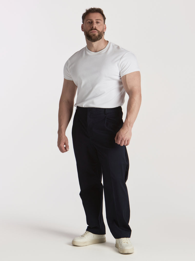 Hercules Cotton Trousers - Navy