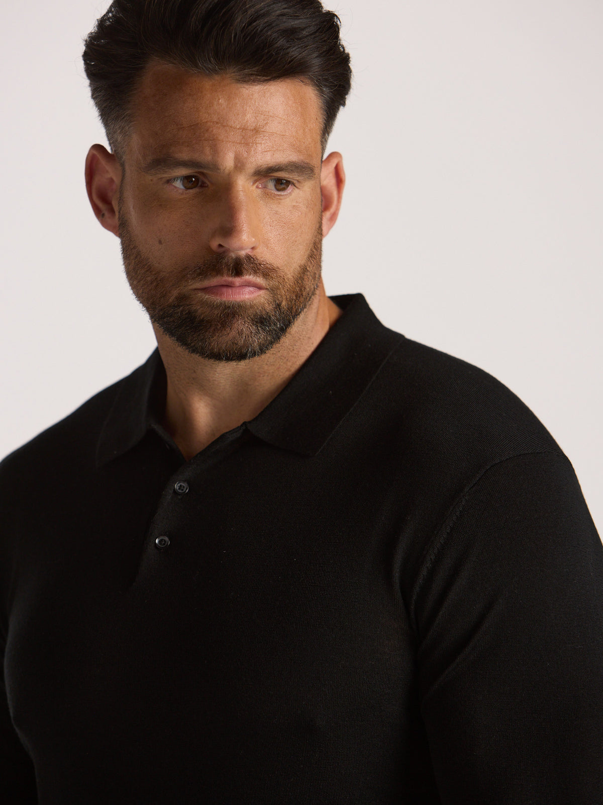 Hercules Merino Wool Polo - Black