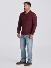 Hercules Merino Wool Polo - Burgundy