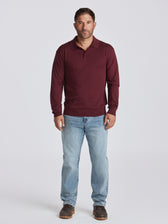 Hercules Merino Wool Polo - Burgundy