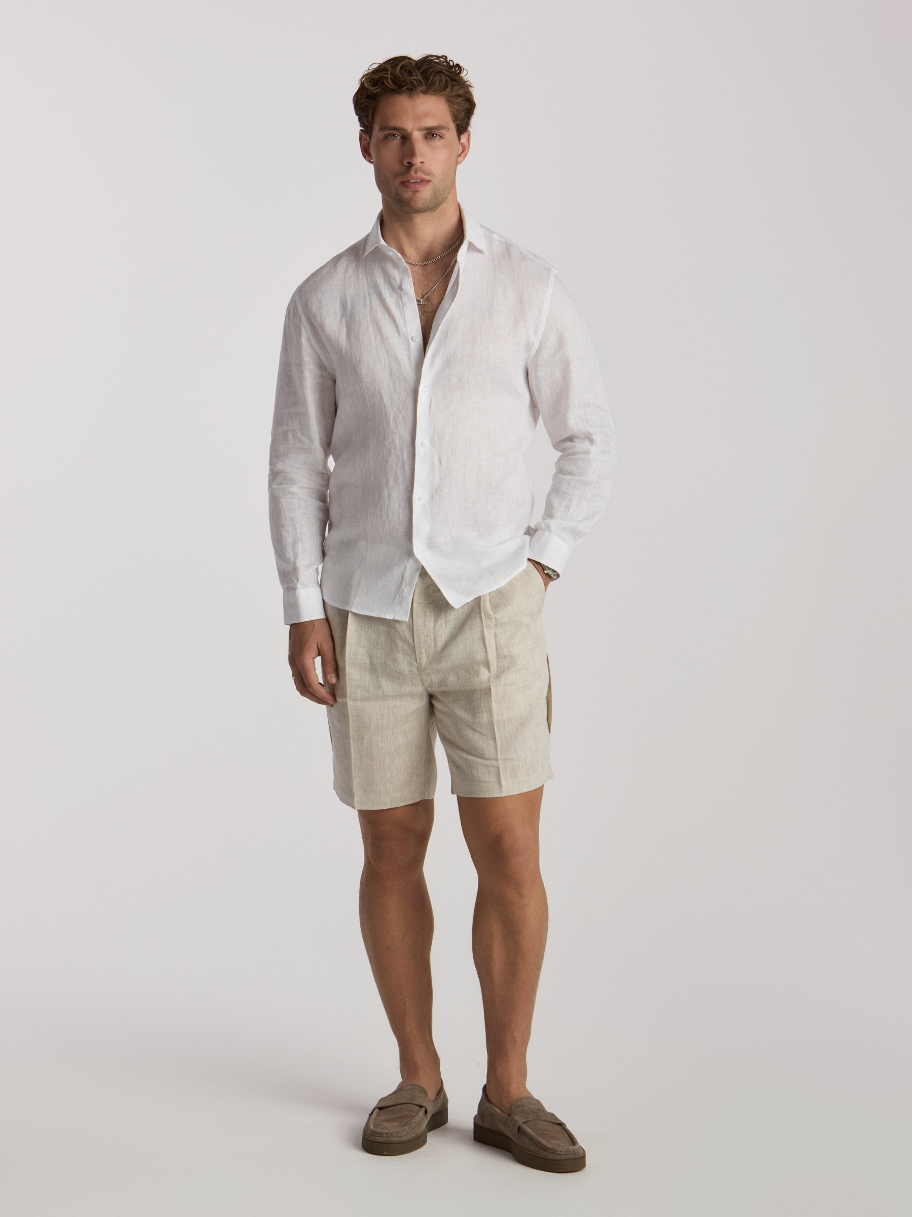 Poseidon/Apollo Linen Shorts