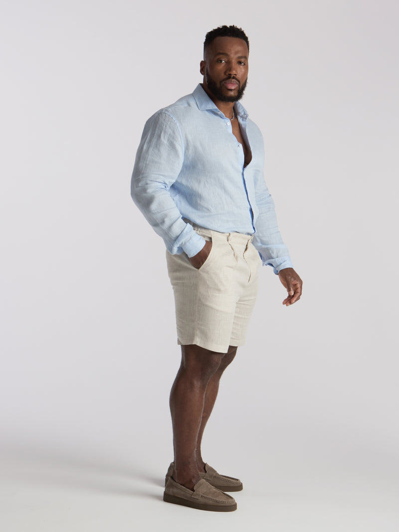 Zeus Linen Shorts - Natural