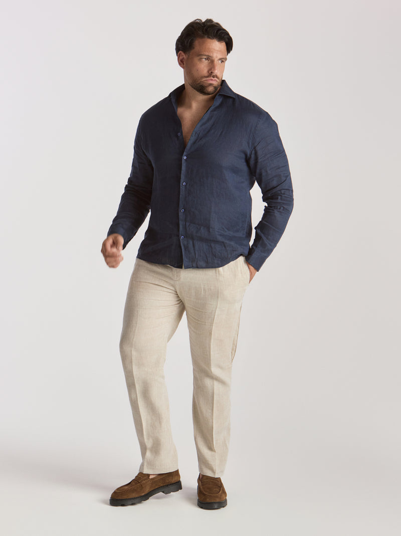 Hercules Linen Trousers - Natural
