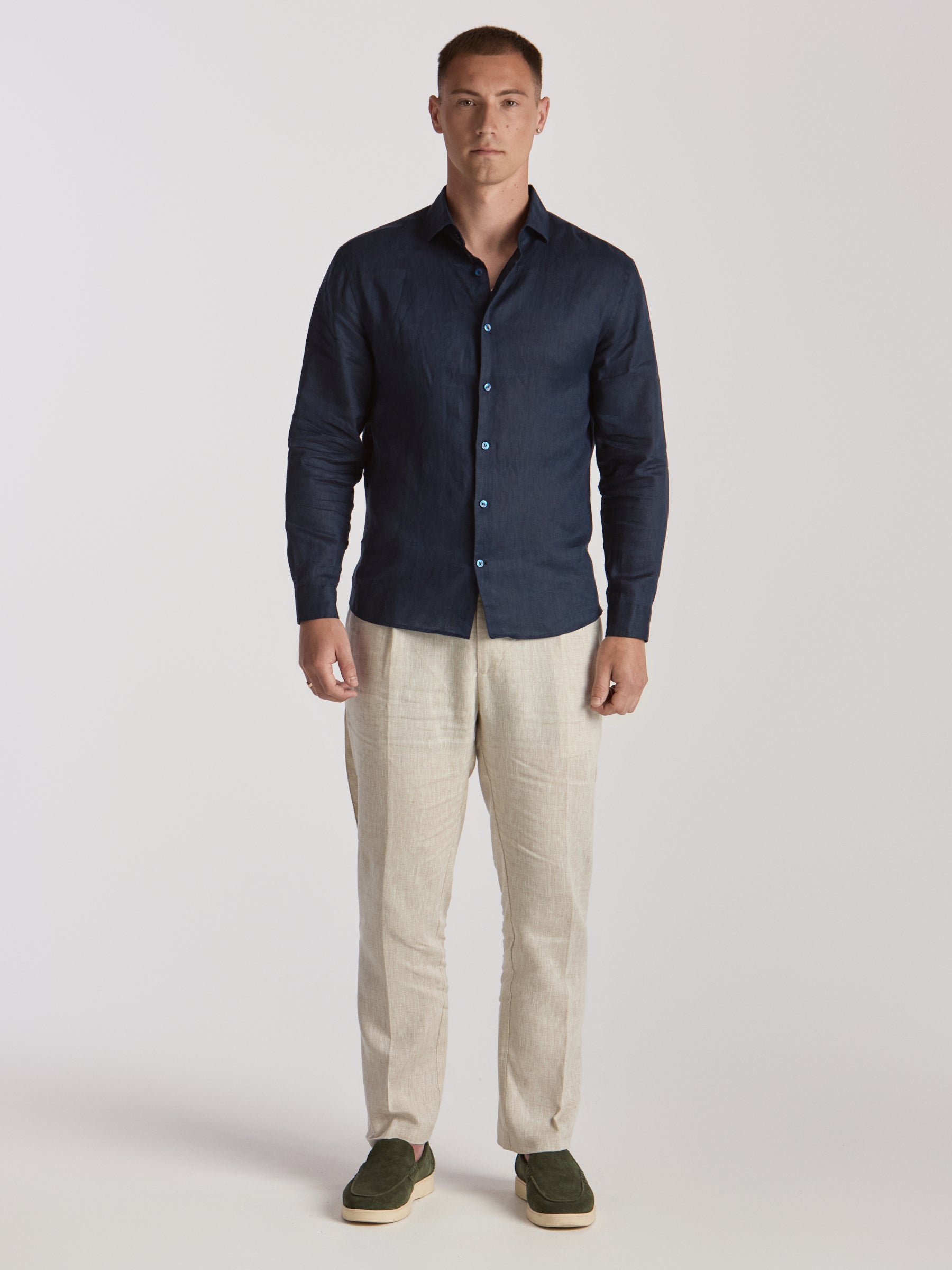Poseidon/Apollo Linen Trousers