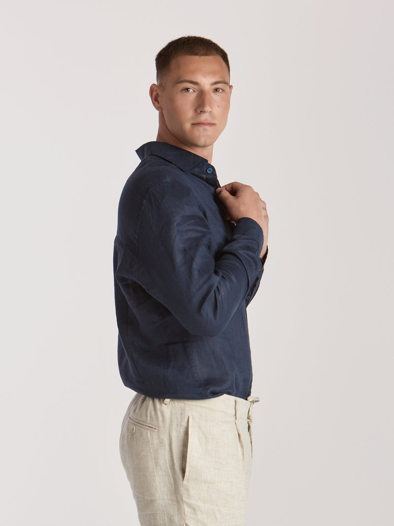 Poseidon/Apollo Linen Trousers - Natural