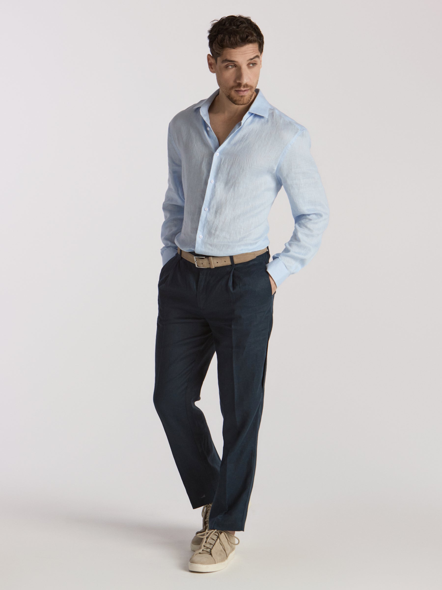 Poseidon/Apollo Linen Trousers