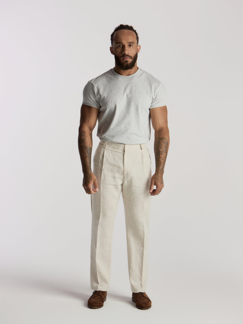 Zeus Linen Trousers - Cream