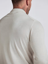 Zeus Merino Wool Polo - Stone Mouline